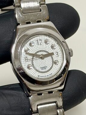 Swatch Irony AG2006 Diamond Dial Silver Stainless Steel Ladies’ 25mm Dress Watch